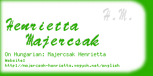 henrietta majercsak business card